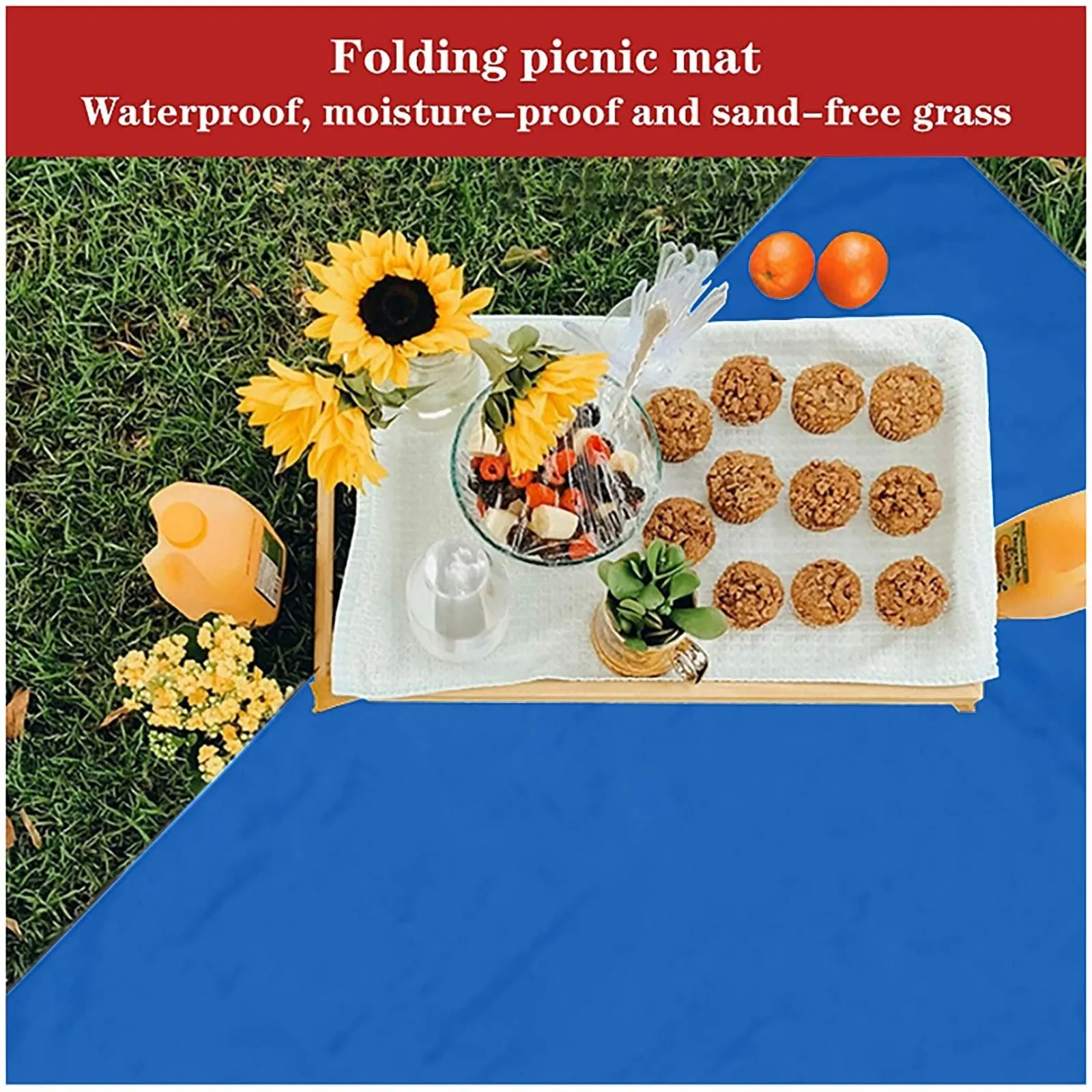 Mini Portable Lightweight Picnic Mat Pocket Blanket Waterproof Outdoor Travel Camping Beach Blanket Foldable Durable Blanket Mat