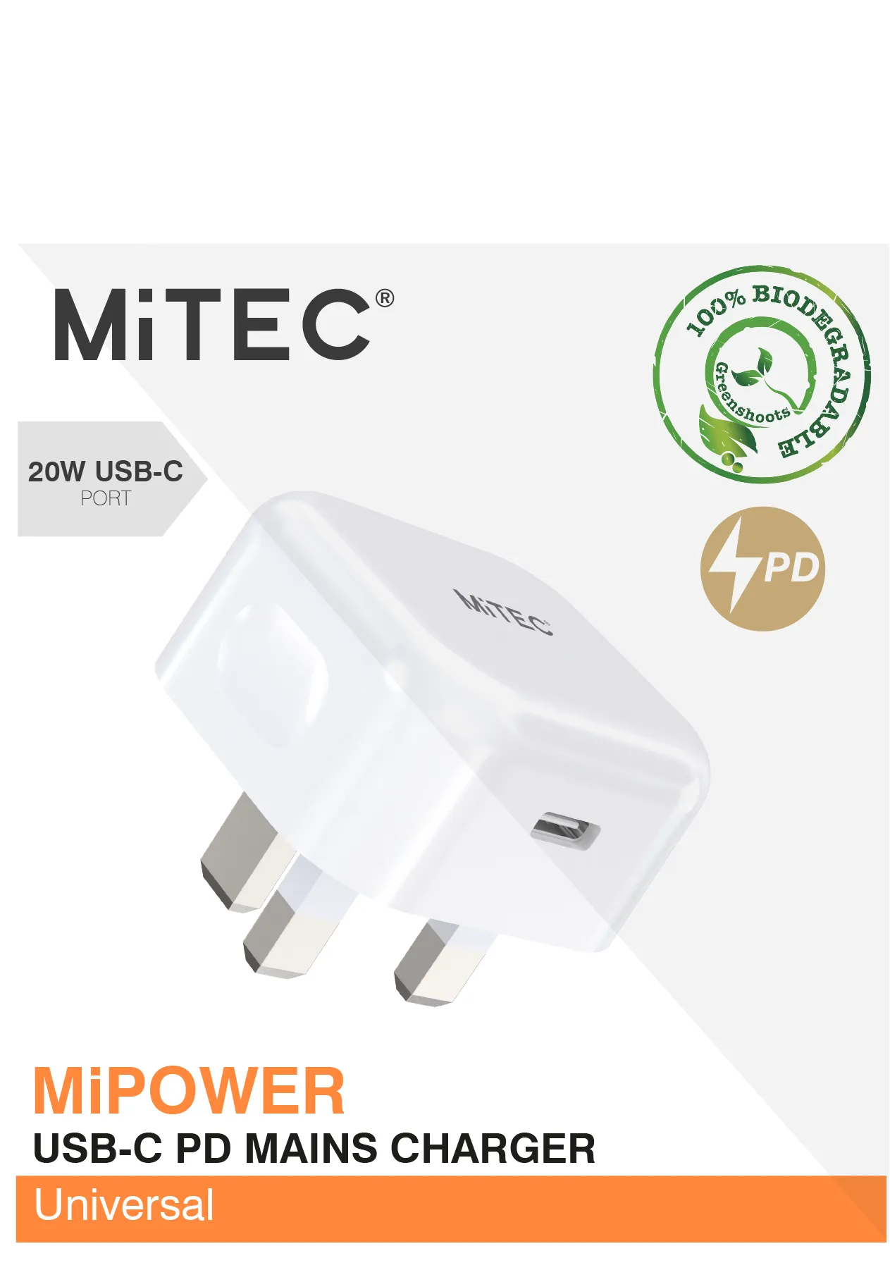 MiTEC MiPOWER 20w Mains Charger