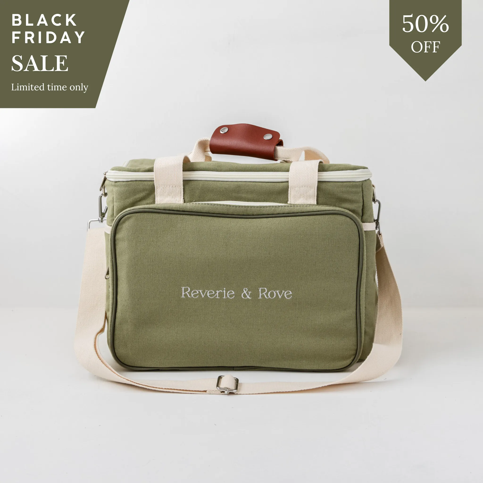 Natura Picnic Cooler Bag - Sage