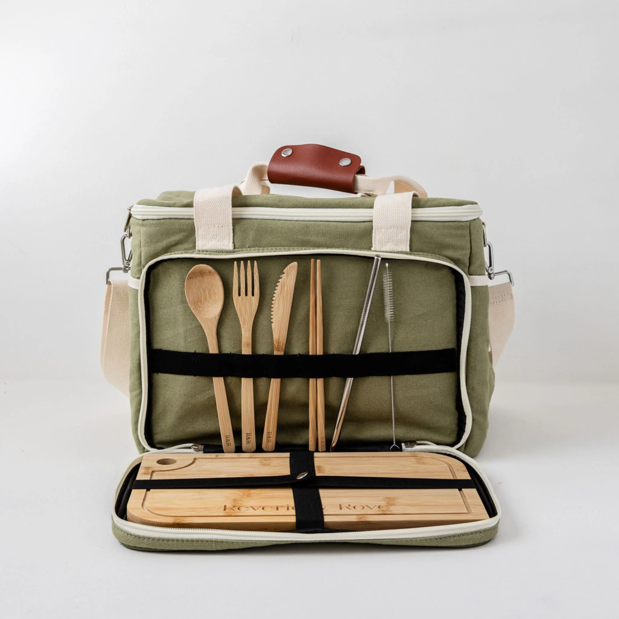 Natura Picnic Cooler Bag - Sage