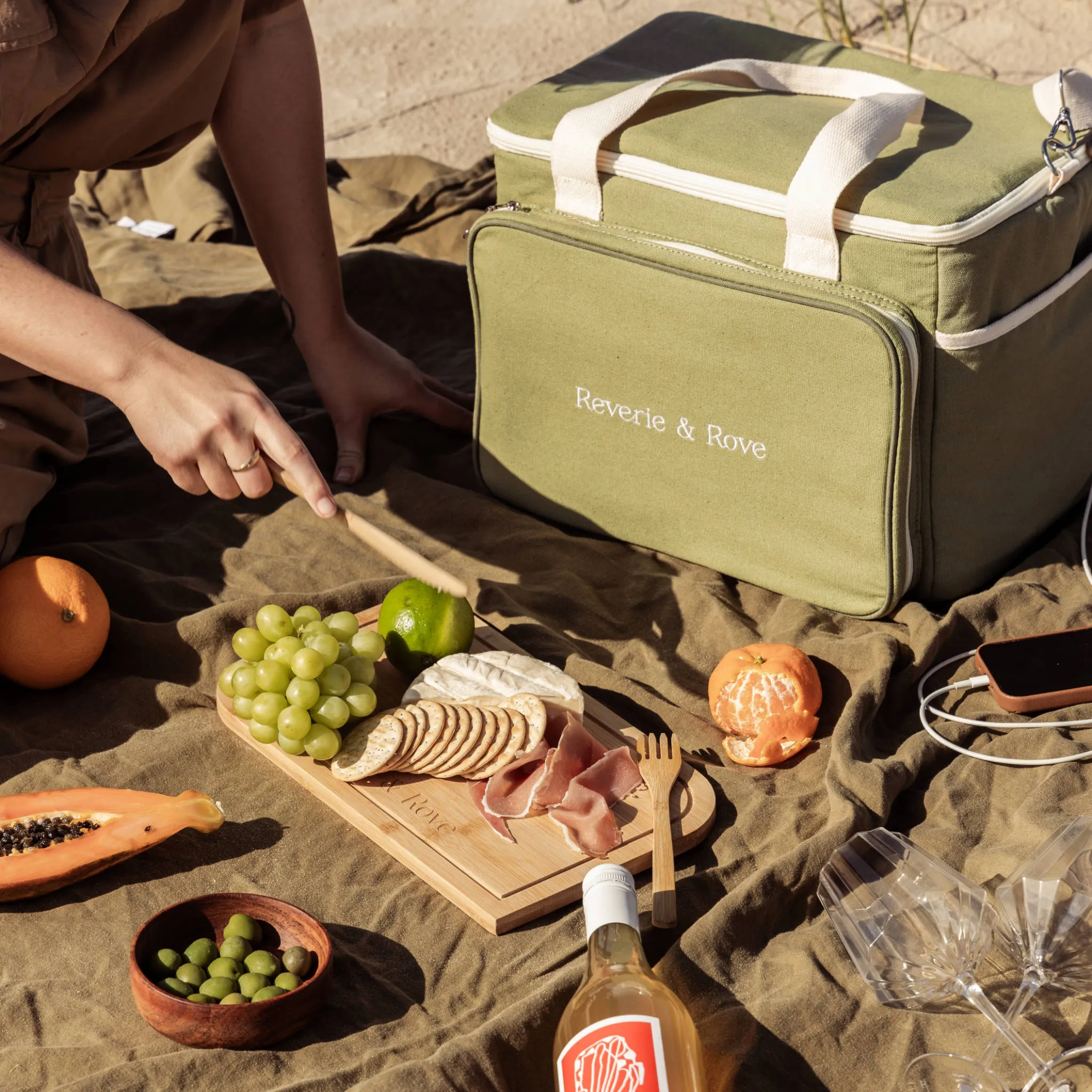 Natura Picnic Cooler Bag - Sage