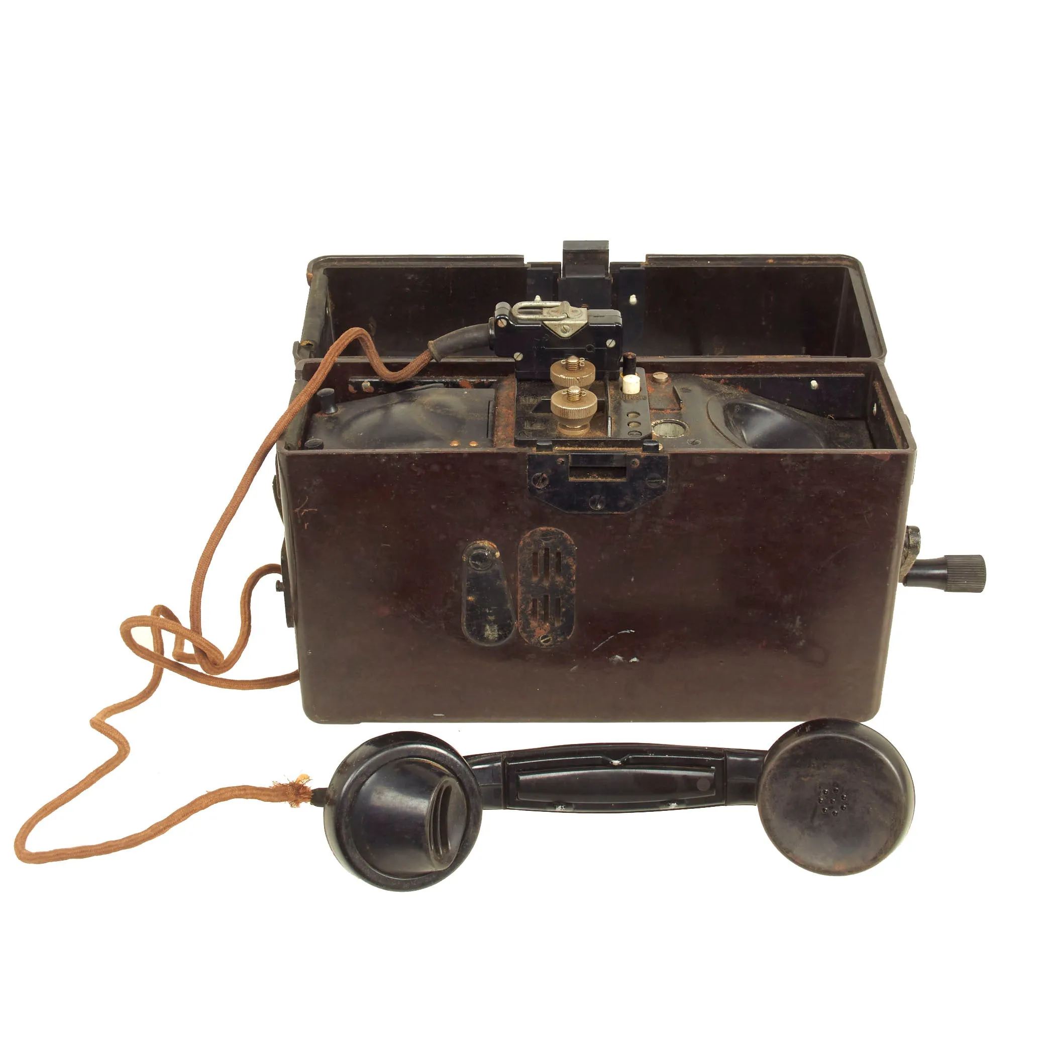 Original German WWII Model FF33 Wehrmacht 1942 Dated Field Telephone - Feldfernsprecher 33