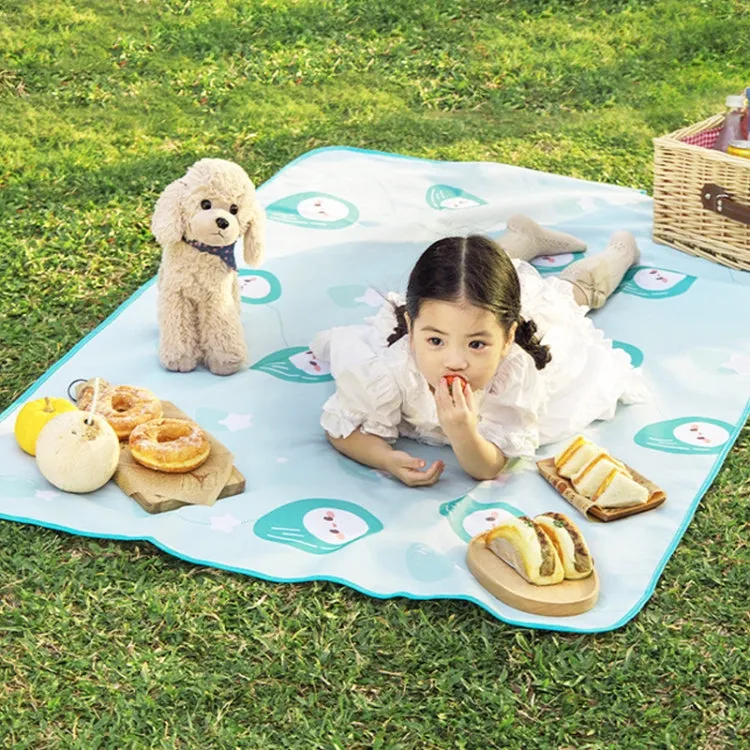 Outdoor Beach Waterproof Floor Mat Portable Picnic Cloth Folding Blanket, Size: Large (Green)