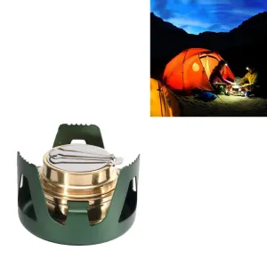 Outdoor Camping Alcohol Stove Vaporized Liquid Alcohol Atove Mini Alcohol Stove Portable Creative Alcohol Stove(Dark Green)