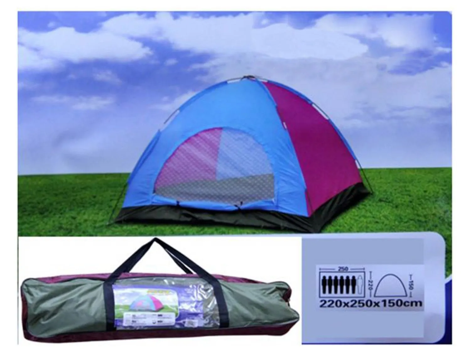 Outdoor Camping Tent Anti Ultraviolet  Portable Foldable Tent for Picnic/Hiking/Trekking Tent Dome Tent Travelling Tent Water Resistant Tent 4  Person