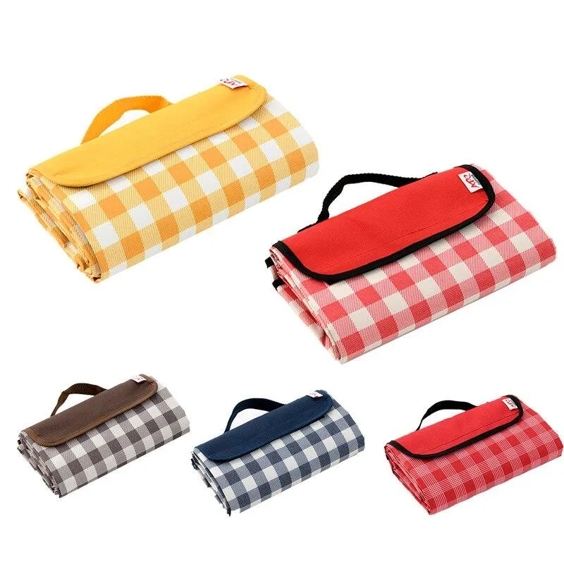 Plaid Outdoor Waterproof Foldable Outdoor Picnic Camping Mat