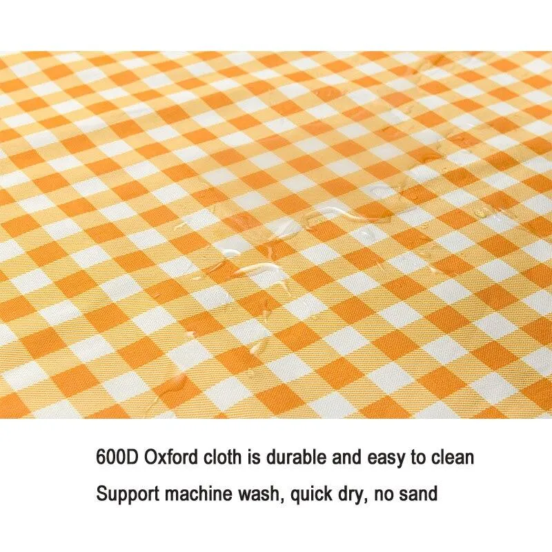 Plaid Outdoor Waterproof Foldable Outdoor Picnic Camping Mat