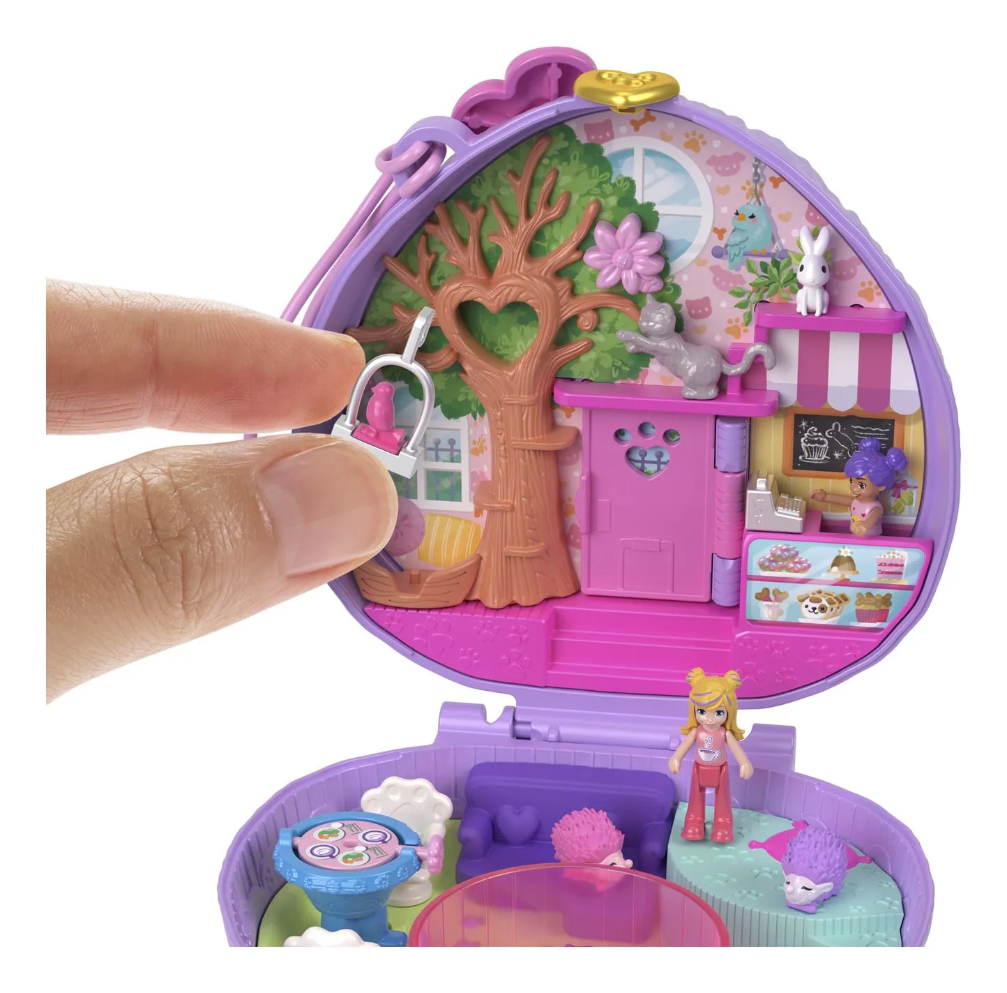 Polly Pocket Hedgehog Coffee Shop Compact Set