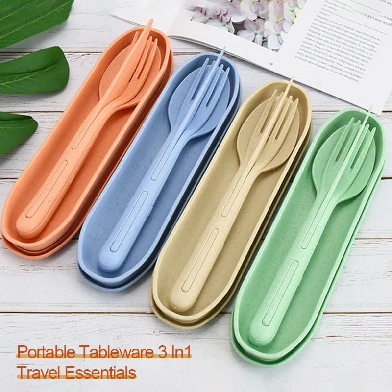 Portable All-in-one Travel Cutlery Set