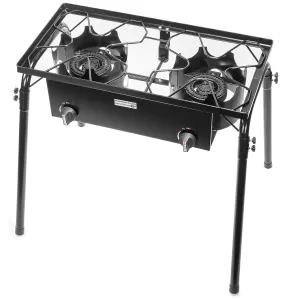 Propane Stove 2 Burner Gas Outdoor Portable Camping bbq high pressure regulator