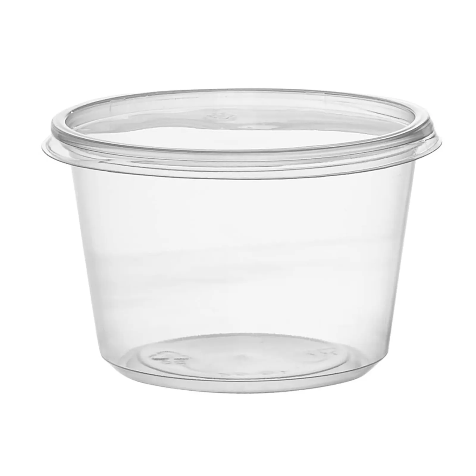 "BULK" Lightweight Clear Plastic Round Deli Container with Lids 16oz