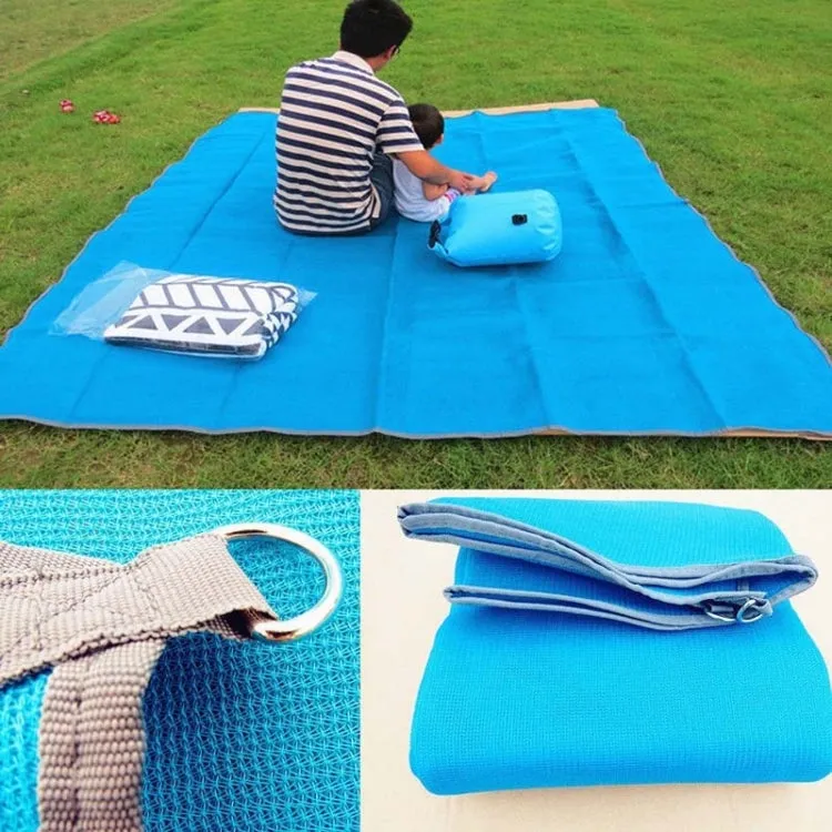 Sand Free Mat Lightweight Foldable Outdoor Picnic Mattress Camping Cushion Beach Mat, Size: 2x1.5m(Blue)