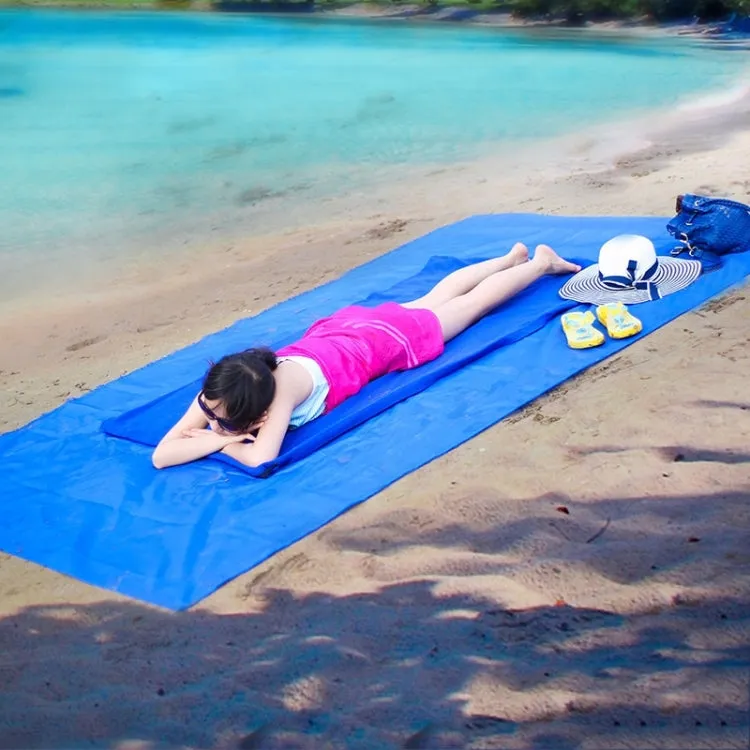 Sand Free Mat Lightweight Foldable Outdoor Picnic Mattress Camping Cushion Beach Mat, Size: 2x1.5m(Blue)