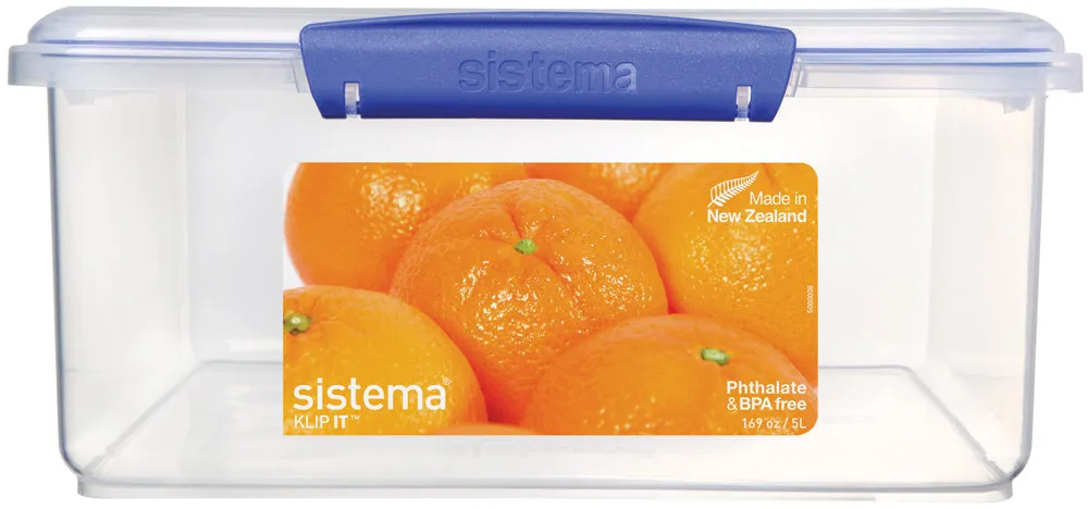 Sistema® KLIP IT™ 5L Rectangle Food Storage Container