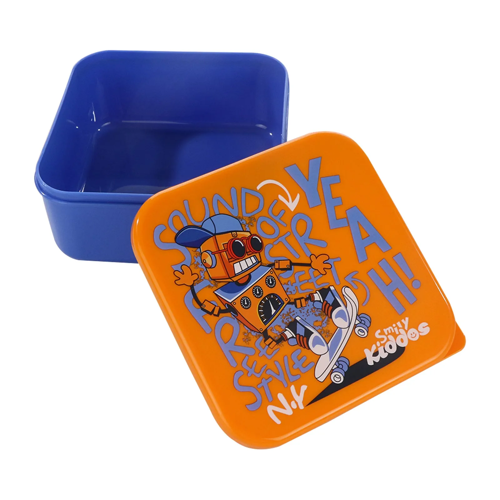 Smily Kiddos 4 in 1 container-Robot Theme Container Set Lunch Box