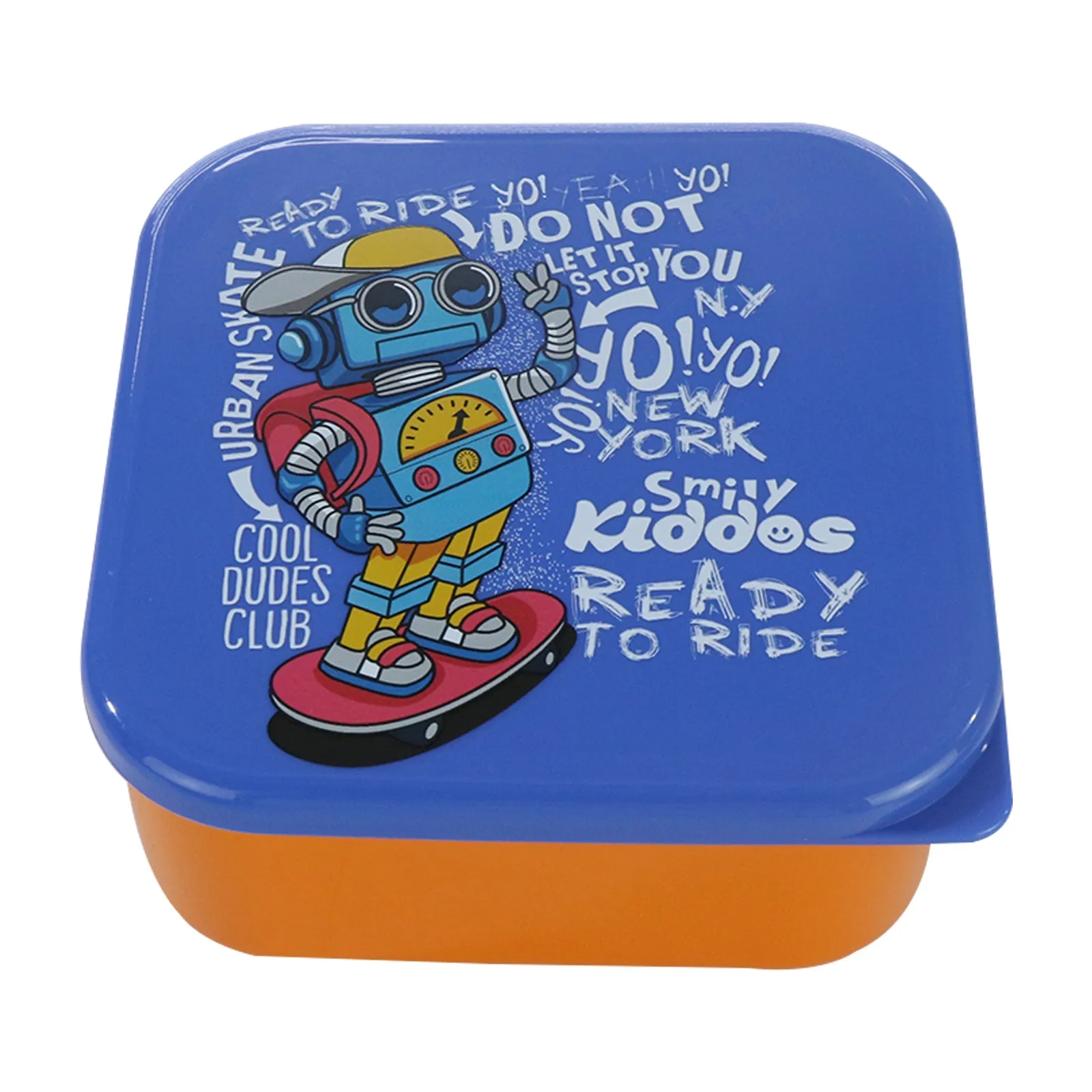 Smily Kiddos 4 in 1 container-Robot Theme Container Set Lunch Box