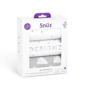 SnüzPod 3 Piece Crib Bedding Set Cloud Nine