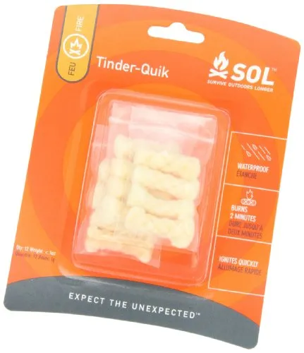 S.O.L. Survive Outdoors Longer Tinder Quik Fire Starters, 12 Piece