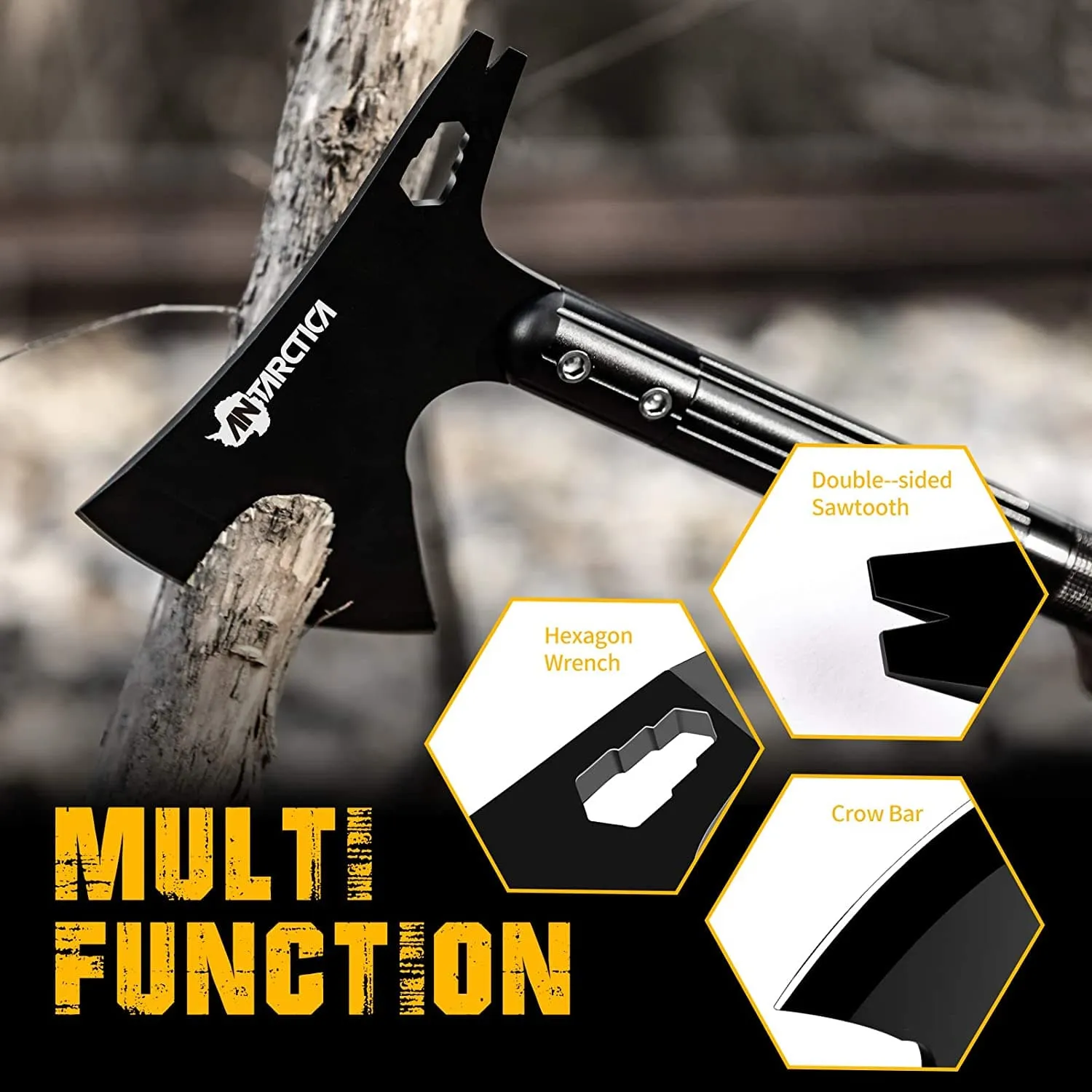 Tactical Multifunctional Camping Shovel Axe