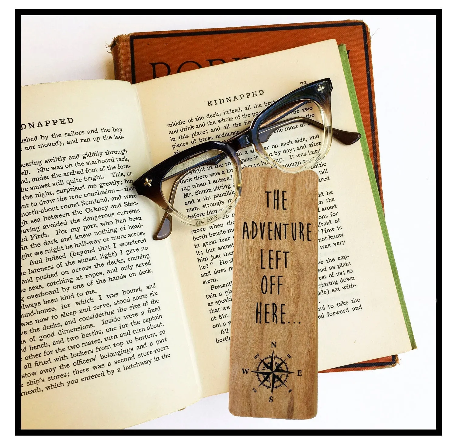 The adventure left off here - Wood Bookmark