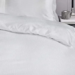 Toro Blu 400TC 100% Cotton Single Bed Blanket Cover/Duvet Cover (90"x 98"inch) (White Single Duvet with Pillow Cover) Solid