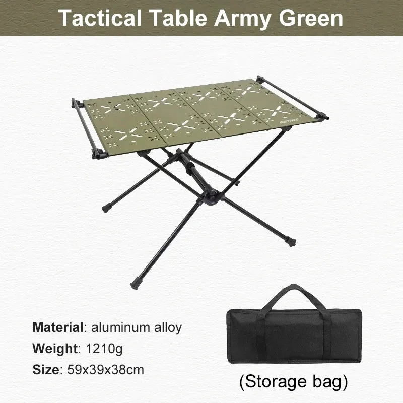 WESTTUNE Camping Table with IGT Stove Portable Aluminum Alloy Folding Table with Accessories Multifunctional Outdoor Tables