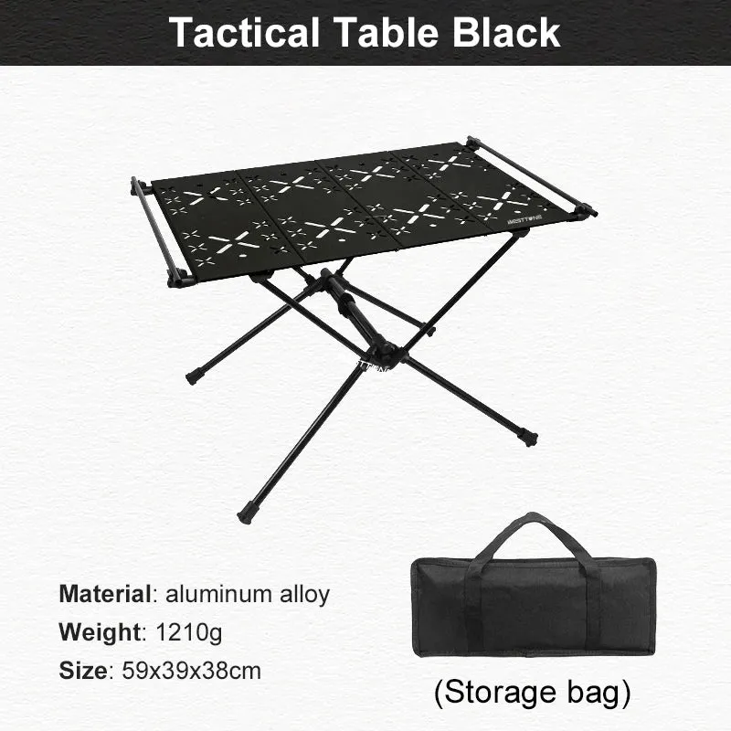 WESTTUNE Camping Table with IGT Stove Portable Aluminum Alloy Folding Table with Accessories Multifunctional Outdoor Tables