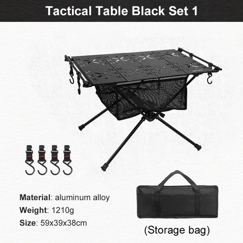 WESTTUNE Camping Table with IGT Stove Portable Aluminum Alloy Folding Table with Accessories Multifunctional Outdoor Tables