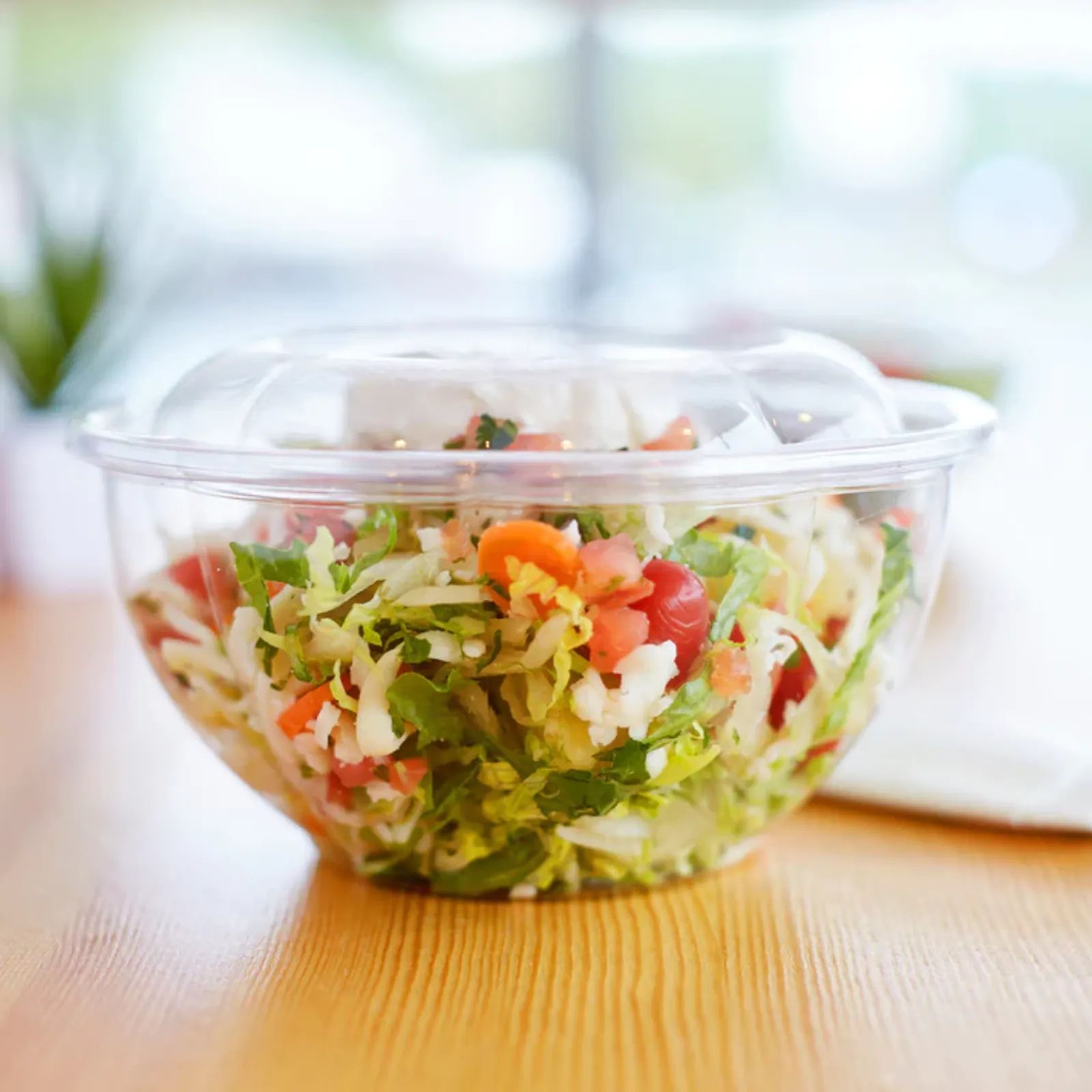 *WHOLESALE* 24oz. Rose / Salad Bowls To-Go Containers with lids | 150 ct/case