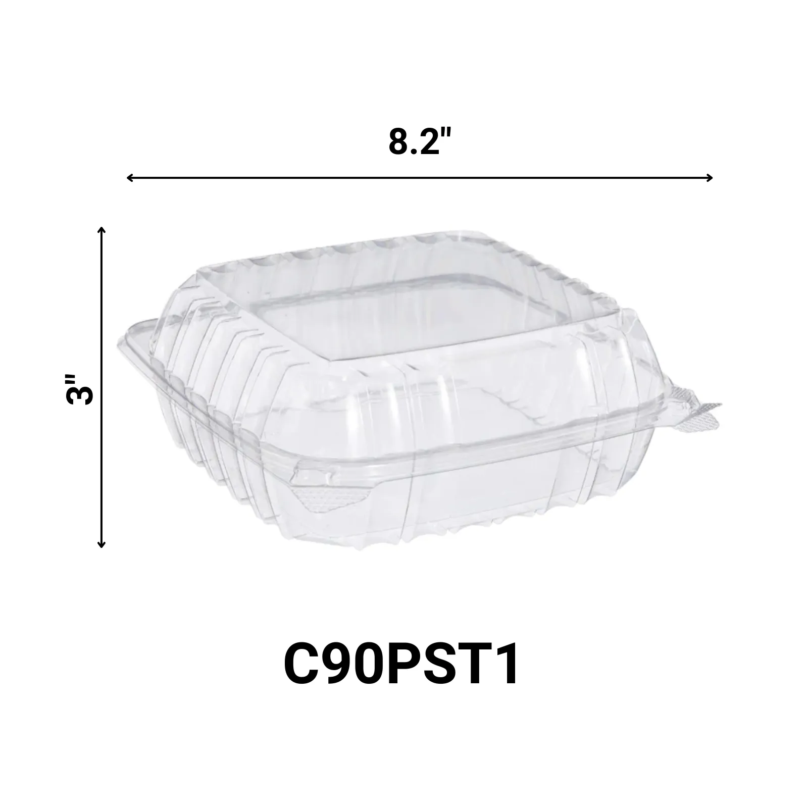 *WHOLESALE* DART Model # C90PST1| ClearSeal Hinged Lid Container | 250 ct/case