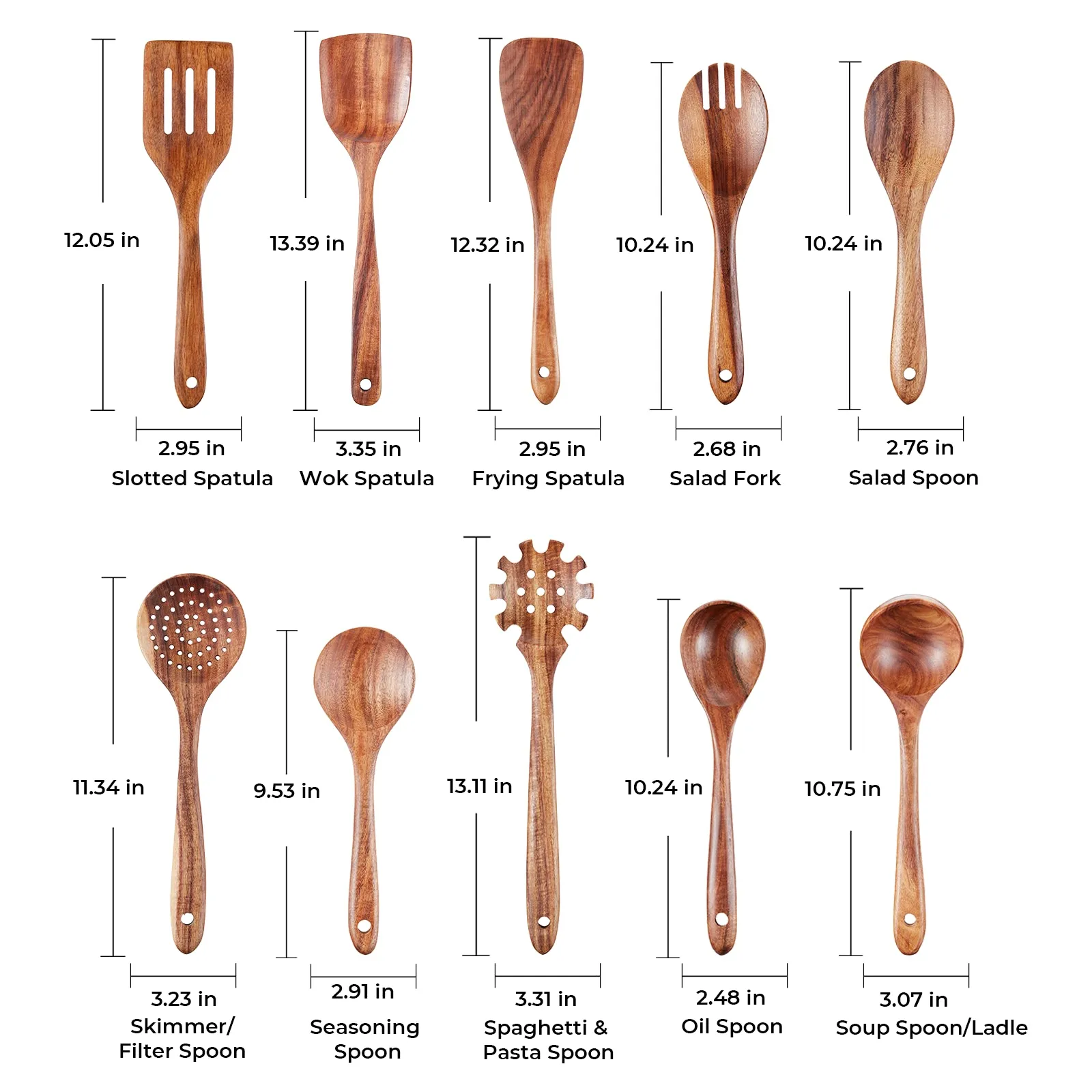 Wooden Kitchen Utensils (10pcs)